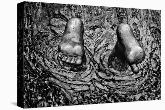 Feet In Water Statue Newport Rhode Island-null-Stretched Canvas