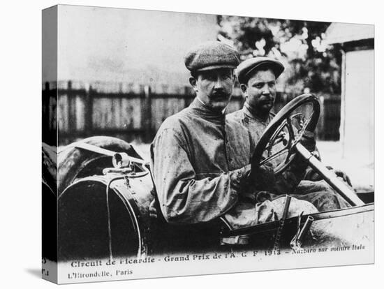 Felice Nazzaro Behind the Wheel of an Itala, French Grand Prix, Amiens, 1913-null-Premier Image Canvas