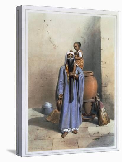 Fellah Woman and Child, Illustration from The Valley of the Nile, Engraved by Charles Bour-Achille-Constant-Théodore-Émile Prisse d'Avennes-Premier Image Canvas