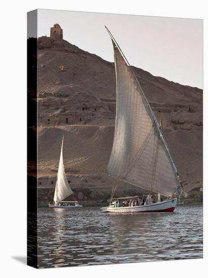 Felucca Sailing on the River Nile Near Aswan, Egypt, North Africa, Africa-Michael DeFreitas-Premier Image Canvas