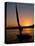 Felucca Silhouetted Against Setting Sun over the Nile at Luxor, Egypt-Cindy Miller Hopkins-Premier Image Canvas