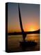 Felucca Silhouetted Against Setting Sun over the Nile at Luxor, Egypt-Cindy Miller Hopkins-Premier Image Canvas