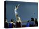 Female Gymnast Performing on a Balance Beam-null-Premier Image Canvas