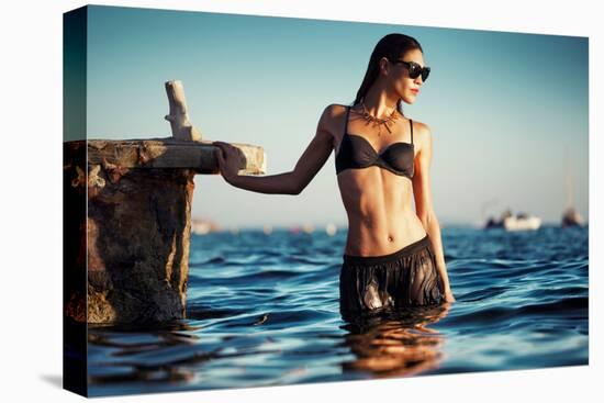 Female Model Wearing Bikini-Luis Beltran-Premier Image Canvas