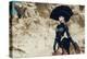Female Model Wearing Black with Feathers-Luis Beltran-Premier Image Canvas
