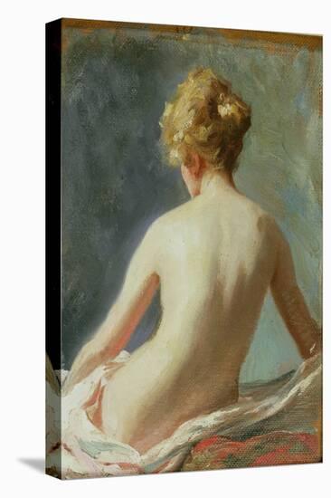 Female Nude (Oil on Board)-Albert Henry Collings-Premier Image Canvas