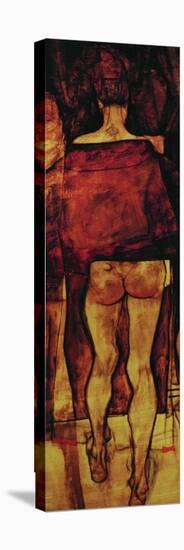 Female Nude, Rear View with Shawl, Fragment-Egon Schiele-Premier Image Canvas
