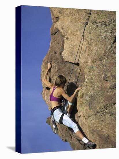 Female Rock Climber-null-Premier Image Canvas