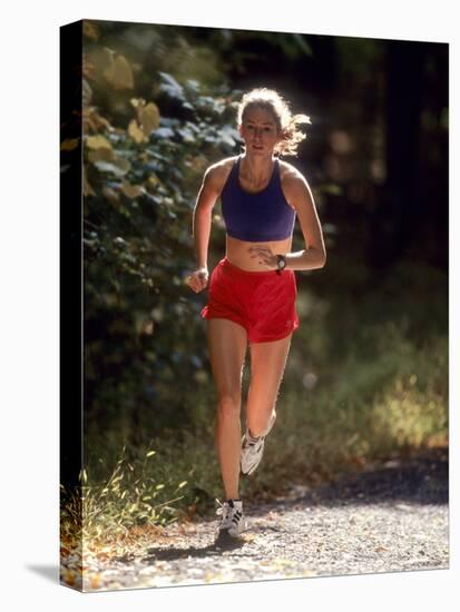 Female Runner Out on the Trails-null-Premier Image Canvas