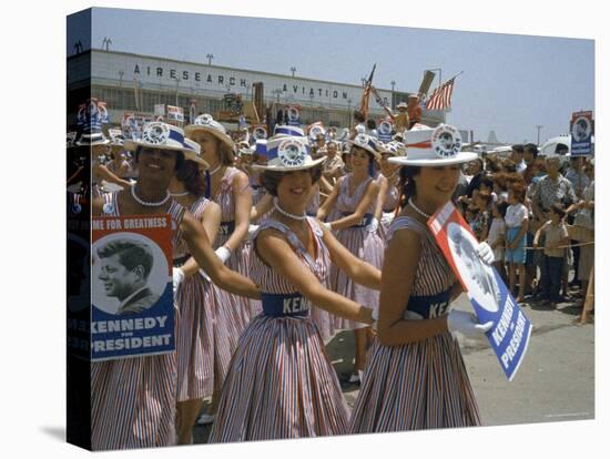 Female Supporters of Democratic Presidential Candidate John F. Kennedy, Called "Kennedy Cuties"-Hank Walker-Premier Image Canvas