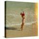 Female Tourist Enjoying Surf on a Florida Beach-Yale Joel-Premier Image Canvas