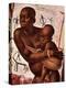 Femme Banda Avec Son Enfant, from Dessins Et Peintures D'afrique, Executes Au Cours De L'expedition-Alexander Yakovlev-Premier Image Canvas