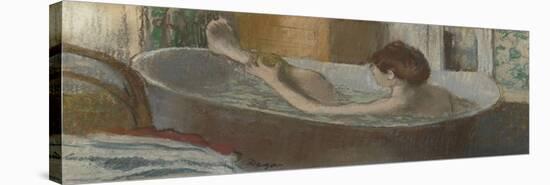 Femme dans son bain s'épongeant la jambe-Edgar Degas-Premier Image Canvas