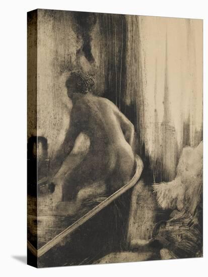 Femme debout dans une baignoire-Edgar Degas-Premier Image Canvas