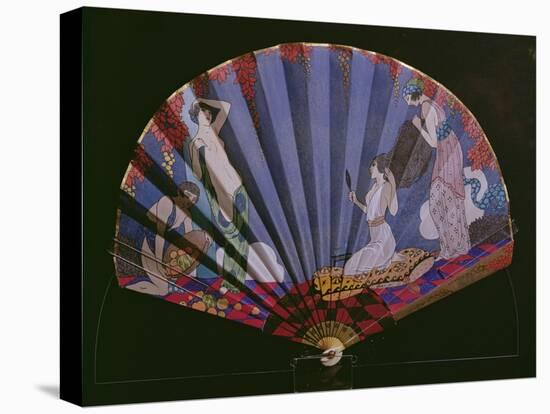 'Femmes a La Toilette', Fan Made for the Parisian Couturier, Madame Paquin, 1912 (Colour Litho)-Georges Barbier-Premier Image Canvas