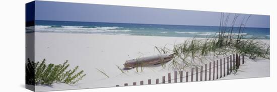 Fence on the Beach, Alabama, Gulf of Mexico, USA-null-Premier Image Canvas