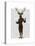 Fencing Deer Full-Fab Funky-Stretched Canvas