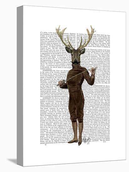 Fencing Deer Full-Fab Funky-Stretched Canvas