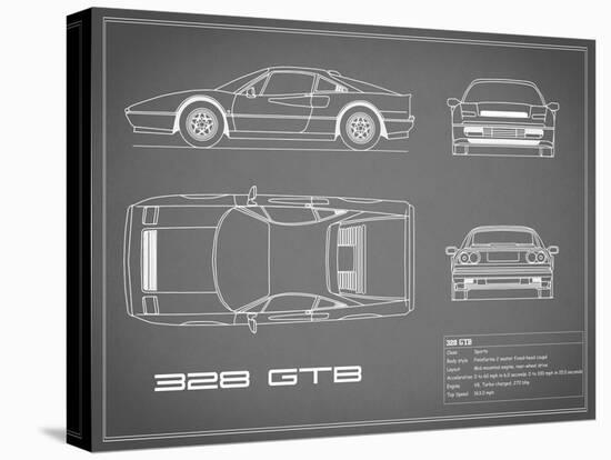 Ferrari 328-GTB-Grey-Mark Rogan-Stretched Canvas