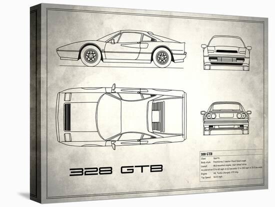 Ferrari 328-GTB White-Mark Rogan-Stretched Canvas