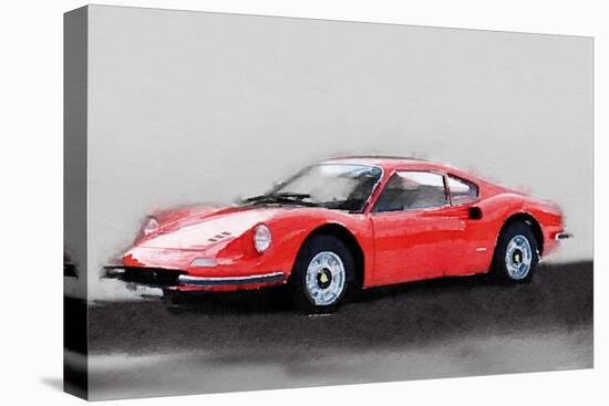 Ferrari Dino 246 GT Watercolor-NaxArt-Stretched Canvas