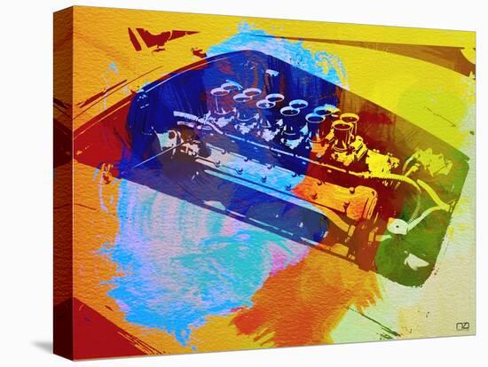 Ferrari Engine Watercolor-NaxArt-Stretched Canvas
