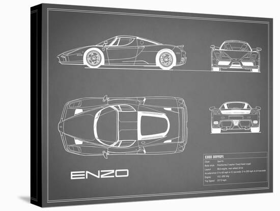 Ferrari Enzo-Grey-Mark Rogan-Stretched Canvas