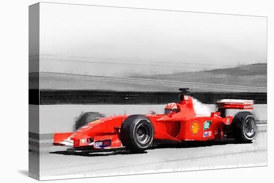 Ferrari F1 Laguna Seca Watercolor-NaxArt-Stretched Canvas