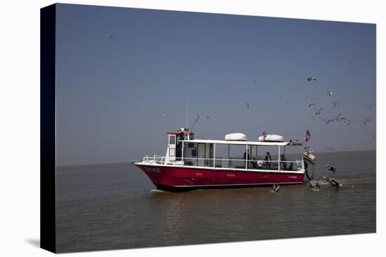 Ferries, Boats And Oil Rigs All Co-Exist On Mobile Bay In Alabama-Carol Highsmith-Stretched Canvas