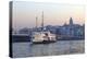 Ferry Boat in Golden Horn with Galata Tower in Background, Istanbul, Turkey, Europe-Neil Farrin-Premier Image Canvas