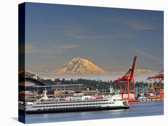 Ferry Leaving Seattle, Seattle, Washington, USA-Richard Duval-Premier Image Canvas