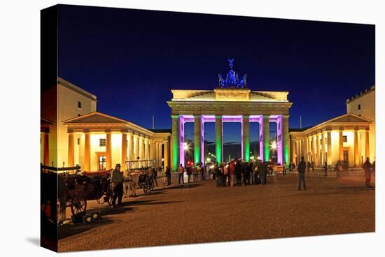 Festival of Lights, Brandenburg Gate at Pariser Platz, Berlin, Germany-null-Stretched Canvas
