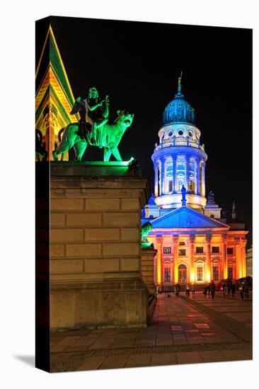 Festival of Lights, French Cathedral at Gendarmenmarkt, Berlin, Germany-null-Stretched Canvas