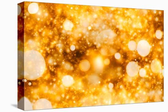 Festive Background with Natural Bokeh and Bright Golden Lights. Vintage Magic Background with Color-Maximusnd-Premier Image Canvas