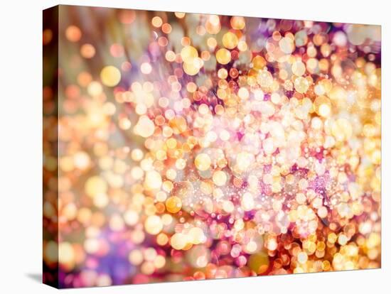 Festive Background with Natural Bokeh and Bright Golden Lights. Vintage Magic Background with Color-Maximusnd-Premier Image Canvas