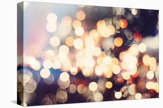Festive Background with Natural Bokeh and Bright Golden Lights. Vintage Magic Background with Color-Maximusnd-Premier Image Canvas