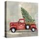 Festive Farm - Truck-Mark Chandon-Stretched Canvas