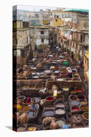 Fez, Morocco, Old Tannery Called Chouara Tannery-Bill Bachmann-Premier Image Canvas