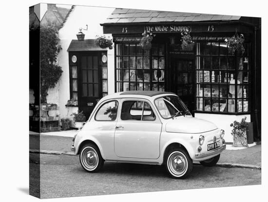 Fiat 500 Parked Outside a Quaint Shop, 1969-null-Premier Image Canvas