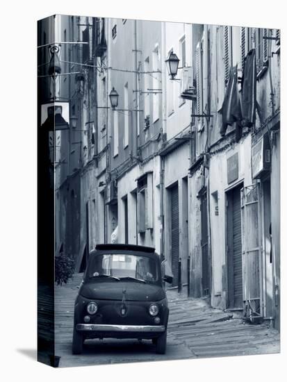 Fiat Driving in Narrow Street, Sassari, Sardinia, Italy-Doug Pearson-Premier Image Canvas