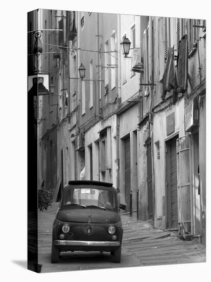 Fiat Driving in Narrow Street, Sassari, Sardinia, Italy-Doug Pearson-Premier Image Canvas