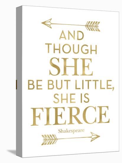 Fierce Shakespeare Arrows Golden White-Amy Brinkman-Stretched Canvas