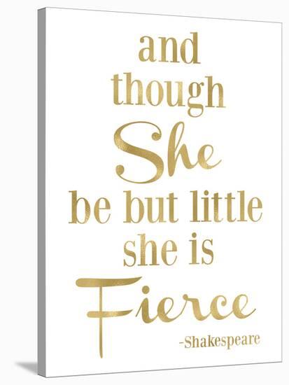 Fierce Shakespeare Golden White-Amy Brinkman-Stretched Canvas