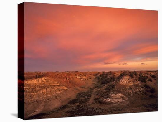 Fiery Sunset, Theodore Roosevelt National Park, North Dakota, USA-Chuck Haney-Premier Image Canvas