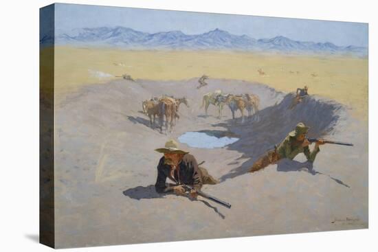 Fight for the Waterhole, 1903 (Oil on Canvas)-Frederic Remington-Premier Image Canvas