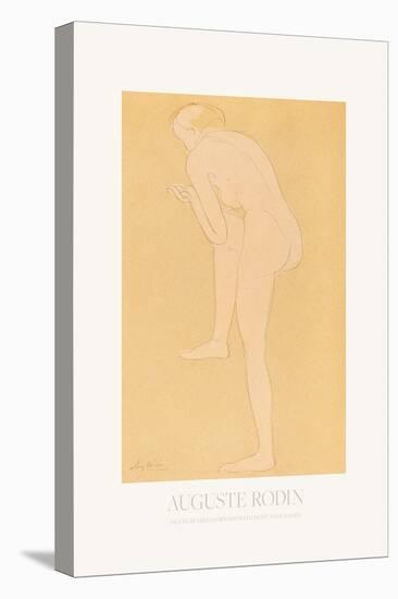 Figure Bending Forward with right Knee Raised-Auguste Rodin-Premier Image Canvas