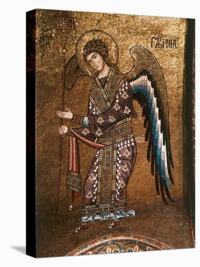 Figure of An Angel from 12th century Byzantine Mosaic on Cupola of the Martorana Church in Palermo-null-Premier Image Canvas