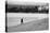 Figure Walking Alone Along Beach in Winter-Sharon Wish-Premier Image Canvas