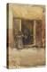 Figures in a Doorway, C.1897-99 (Watercolour on Paper)-James Abbott McNeill Whistler-Premier Image Canvas