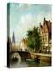 Figures on a Canal, Amsterdam-Johannes Franciscus Spohler-Premier Image Canvas